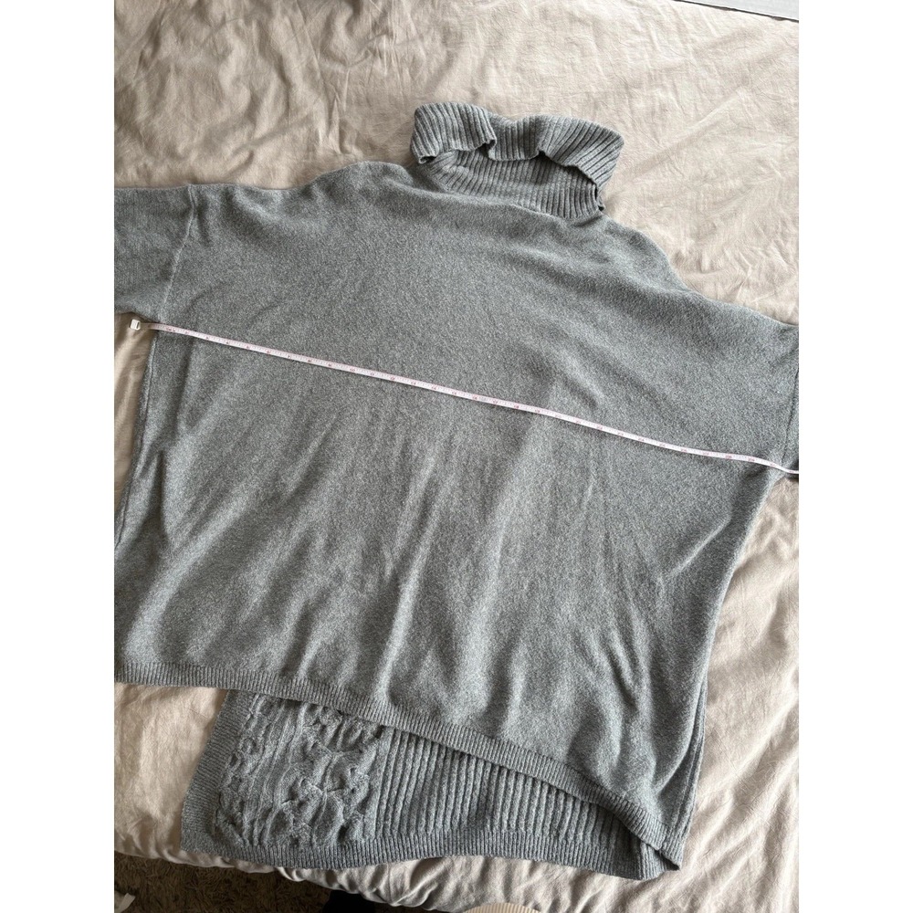 Simplyvera Vera Wang‎ Women's Gray Asymmetrical Sweater Cable Knit XL - Picture 11 of 14